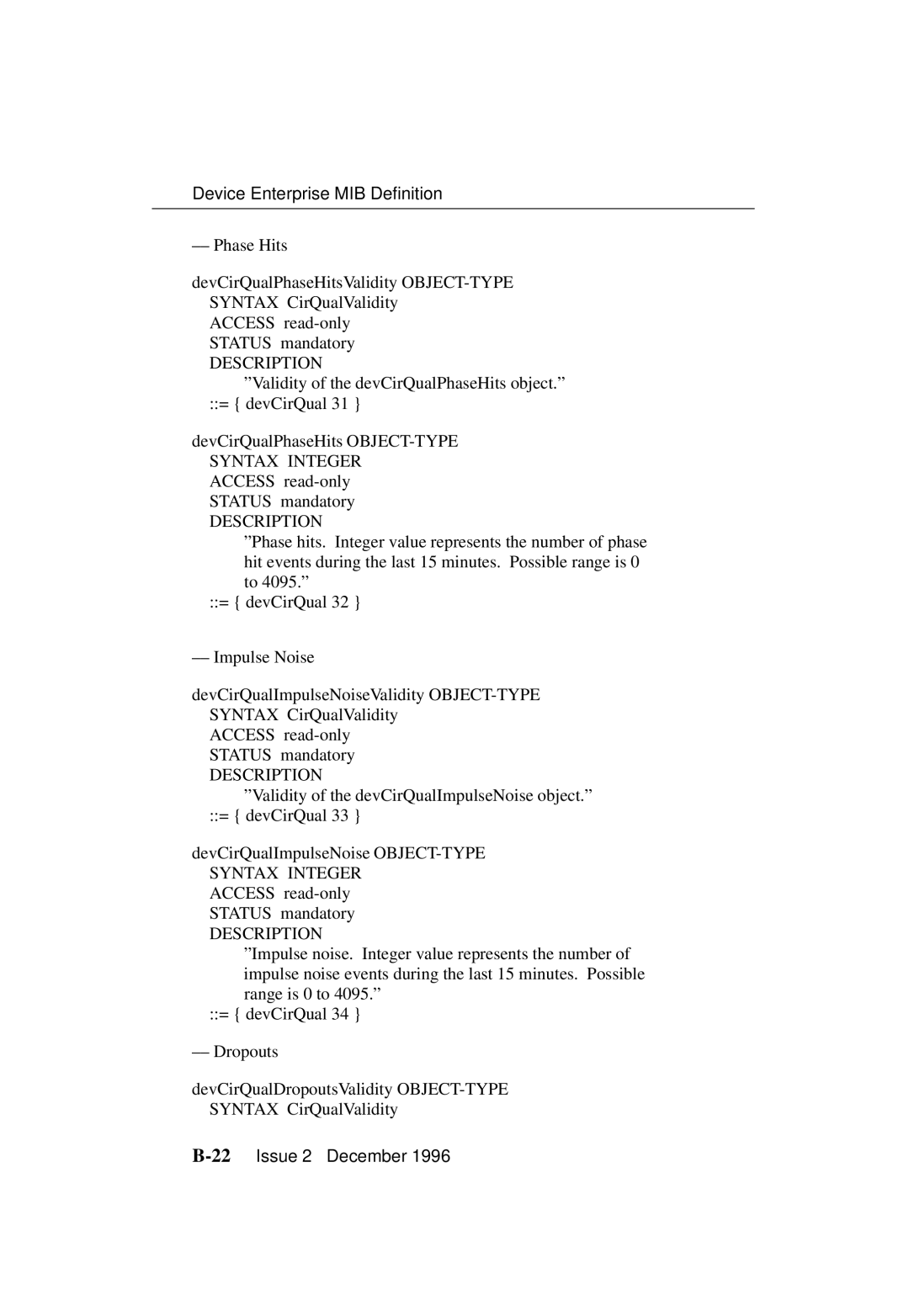 Paradyne 3700-A2-GB20-10 manual 22Issue 2 December 