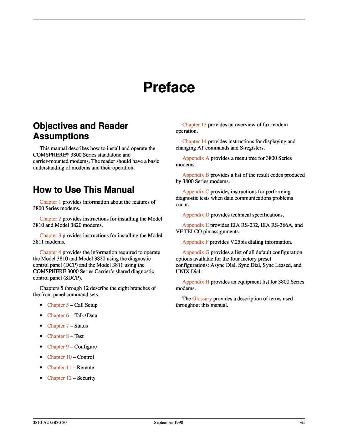 Paradyne 3800 manual Preface, Objectives and Reader Assumptions, How to Use This Manual, Status - Test 