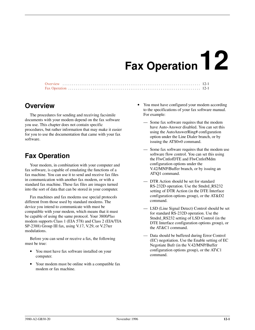 Paradyne 3800PLUS manual Fax Operation 