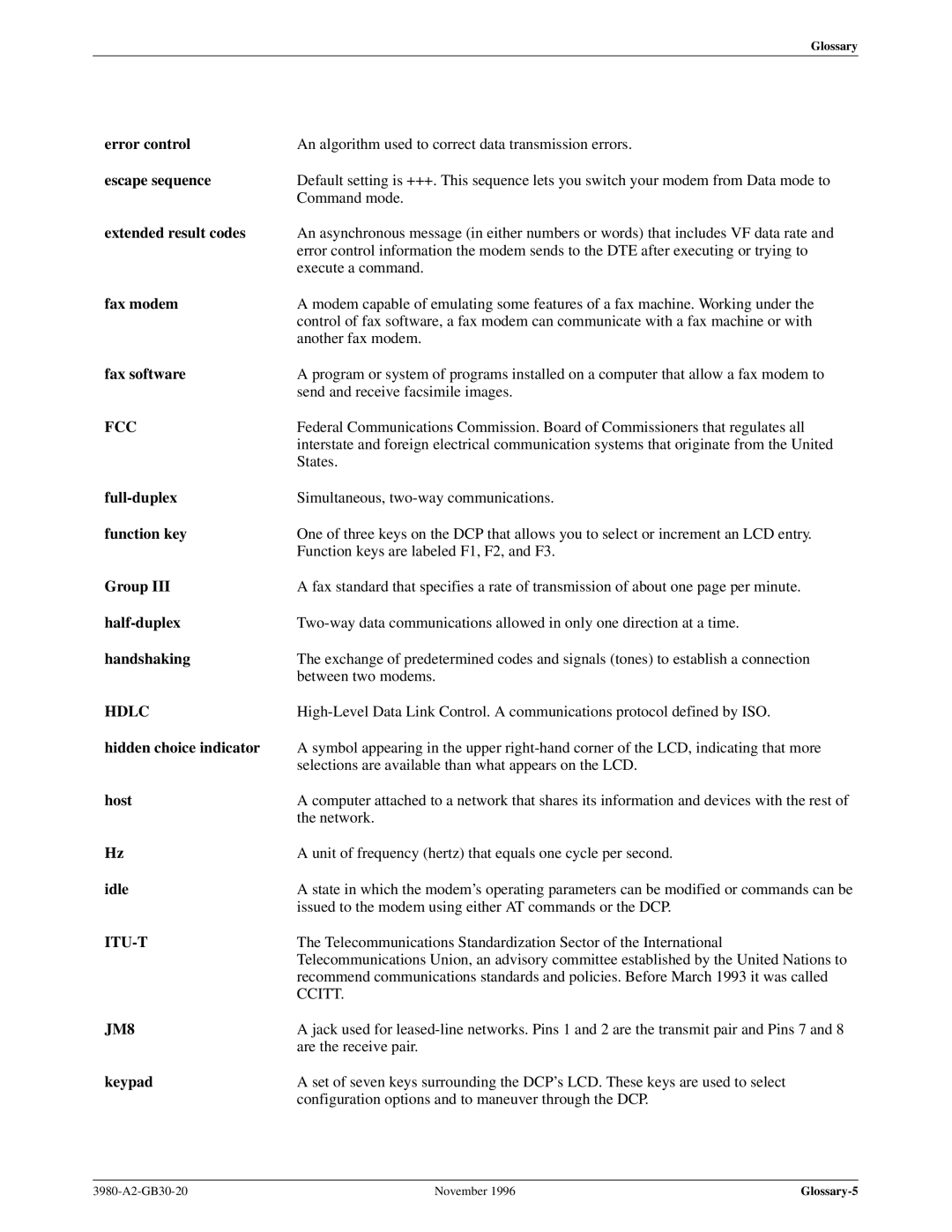 Paradyne 3800PLUS Error control, Escape sequence, Extended result codes, Fax modem, Fax software, Full-duplex, Group, Host 