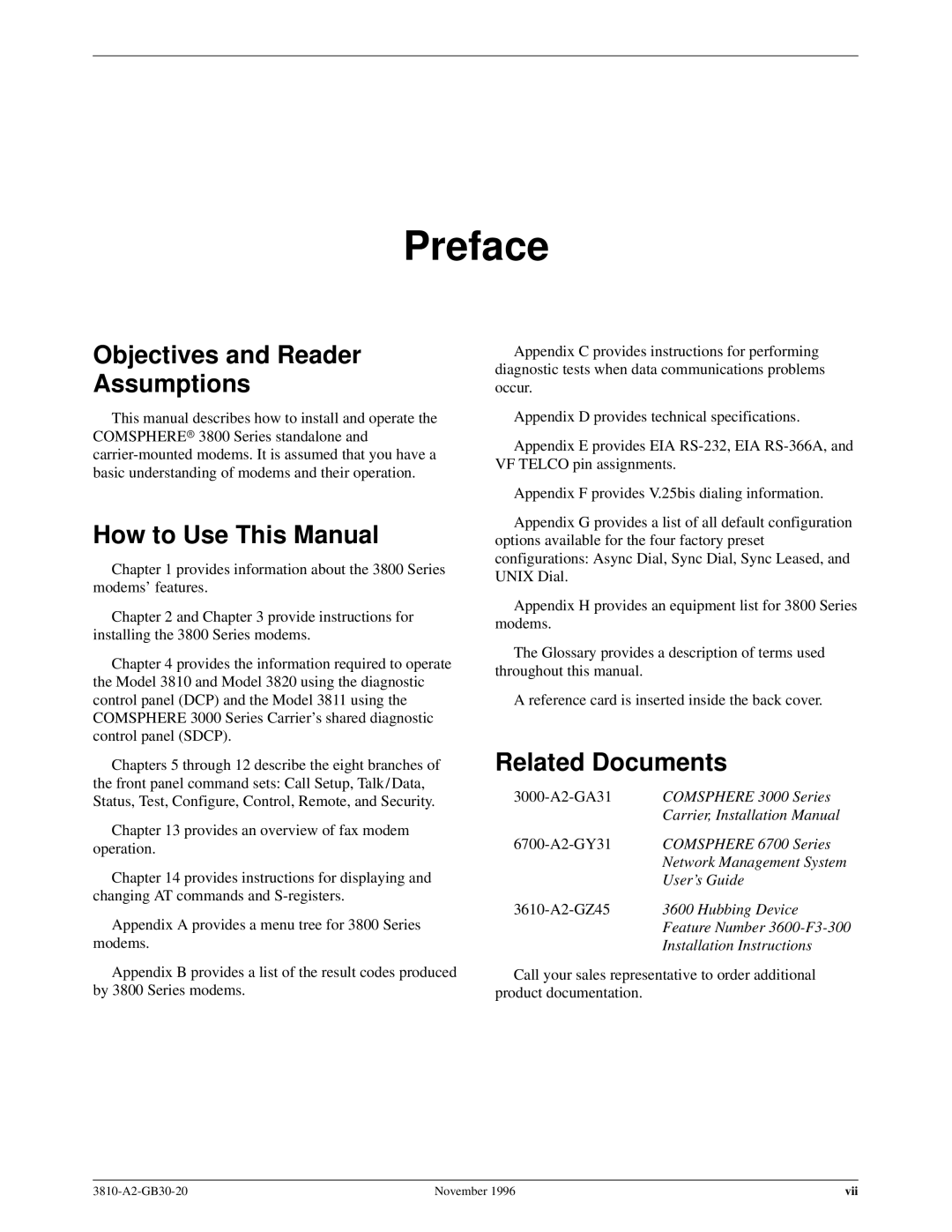 Paradyne 3810 manual Preface, Objectives and Reader Assumptions, How to Use This Manual, Related Documents 