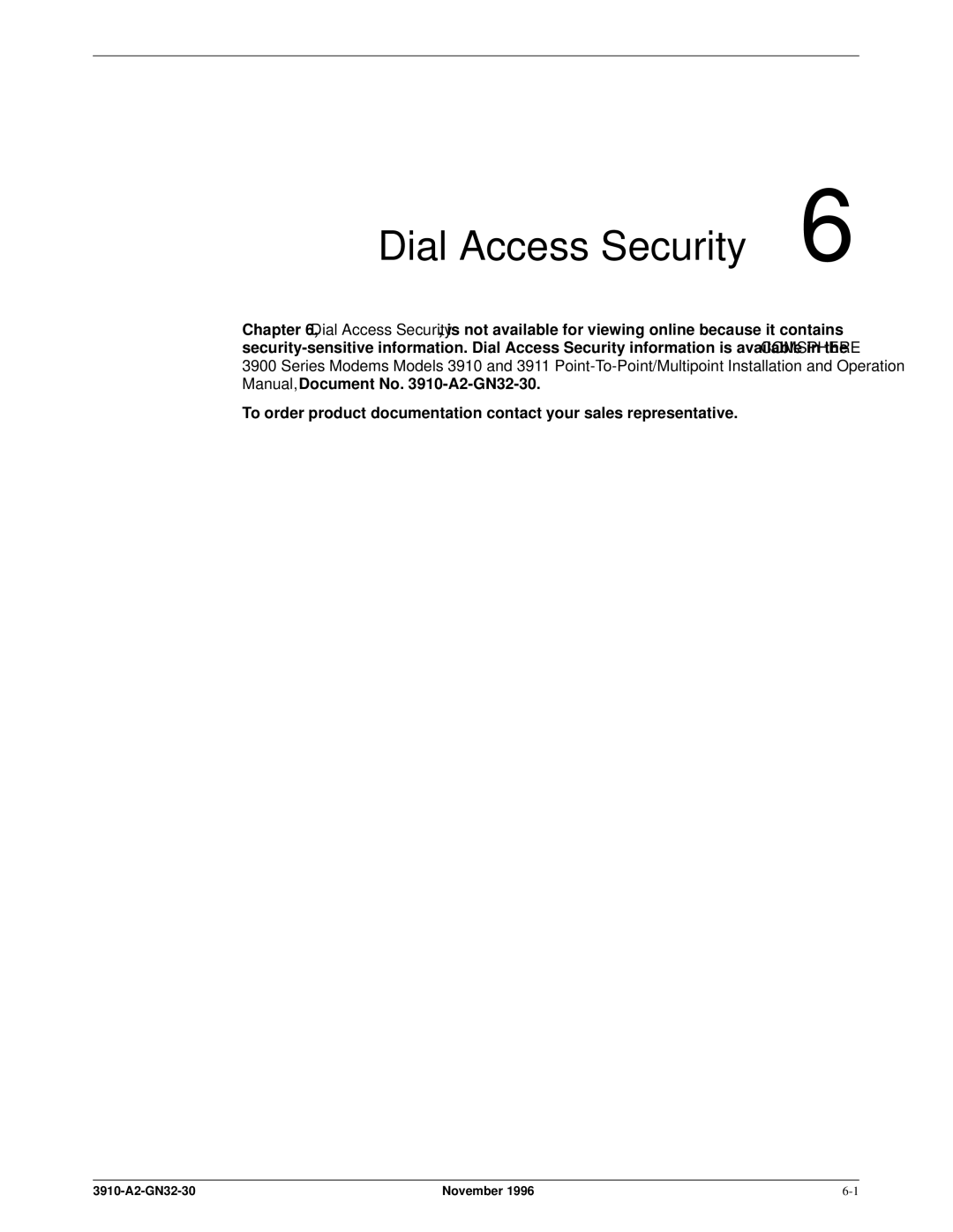 Paradyne 3910 operation manual Dial Access Security 