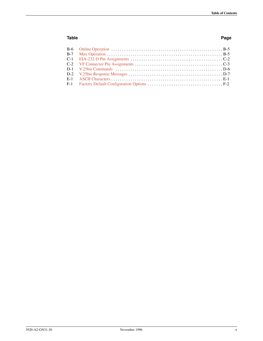 Paradyne 392xPLUS operation manual Table of Contents 