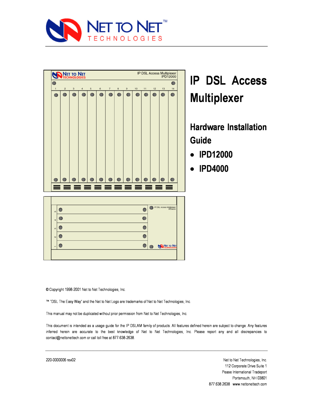 Paradyne manual IP DSL Access Multiplexer, Hardware Installation Guide IPD12000 IPD4000 