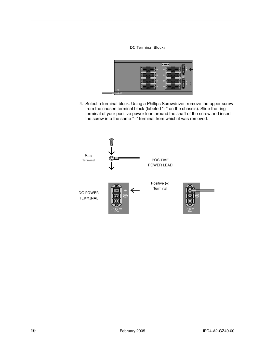 Paradyne 4000E installation instructions Positive 