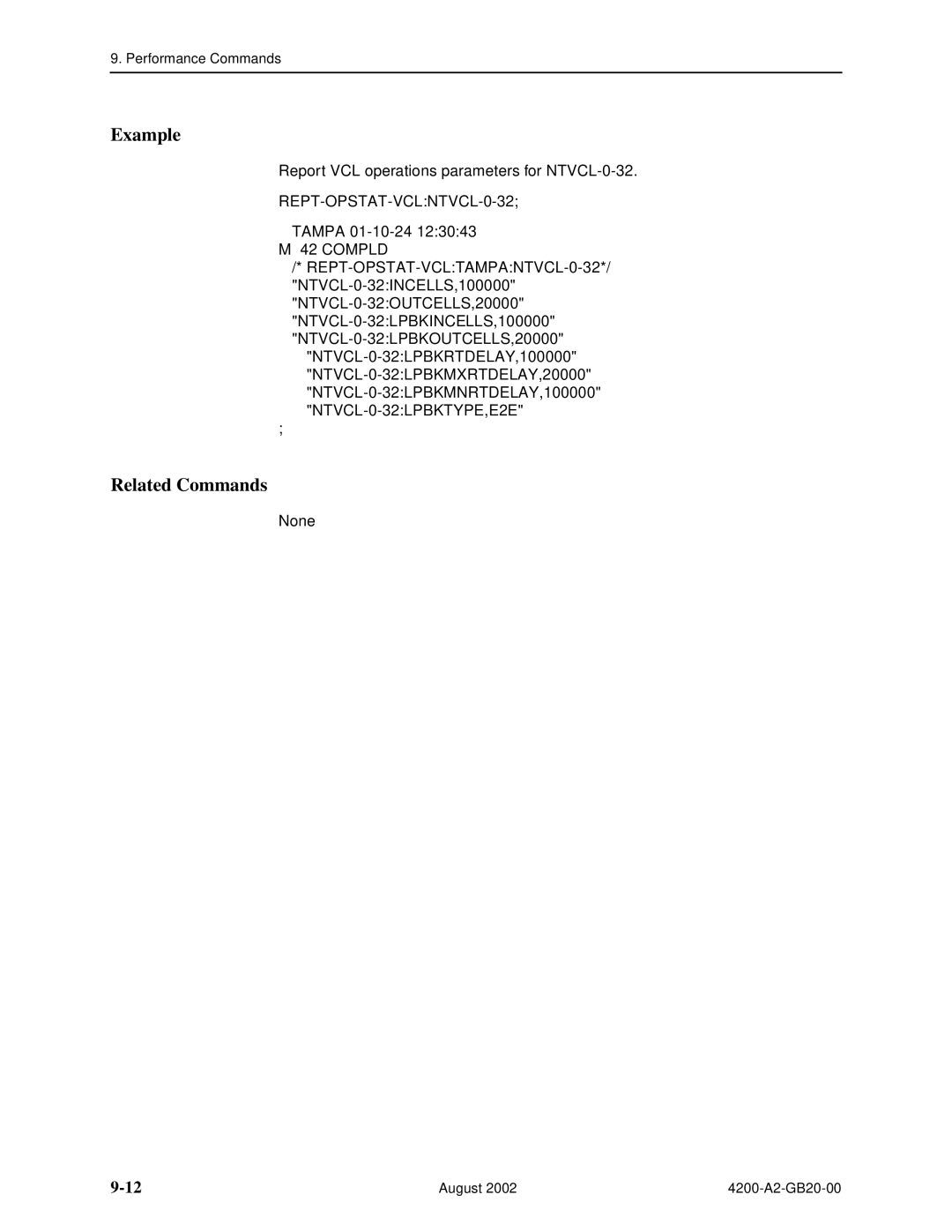 Paradyne 4200 manual REPT-OPSTAT-VCLNTVCL-0-32 