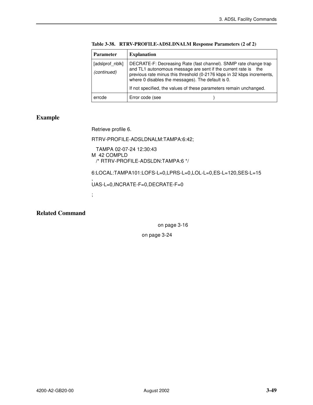 Paradyne 4200 manual ED-PROFILE-ADSLDNALMon ENT-PROFILE-ADSLon 