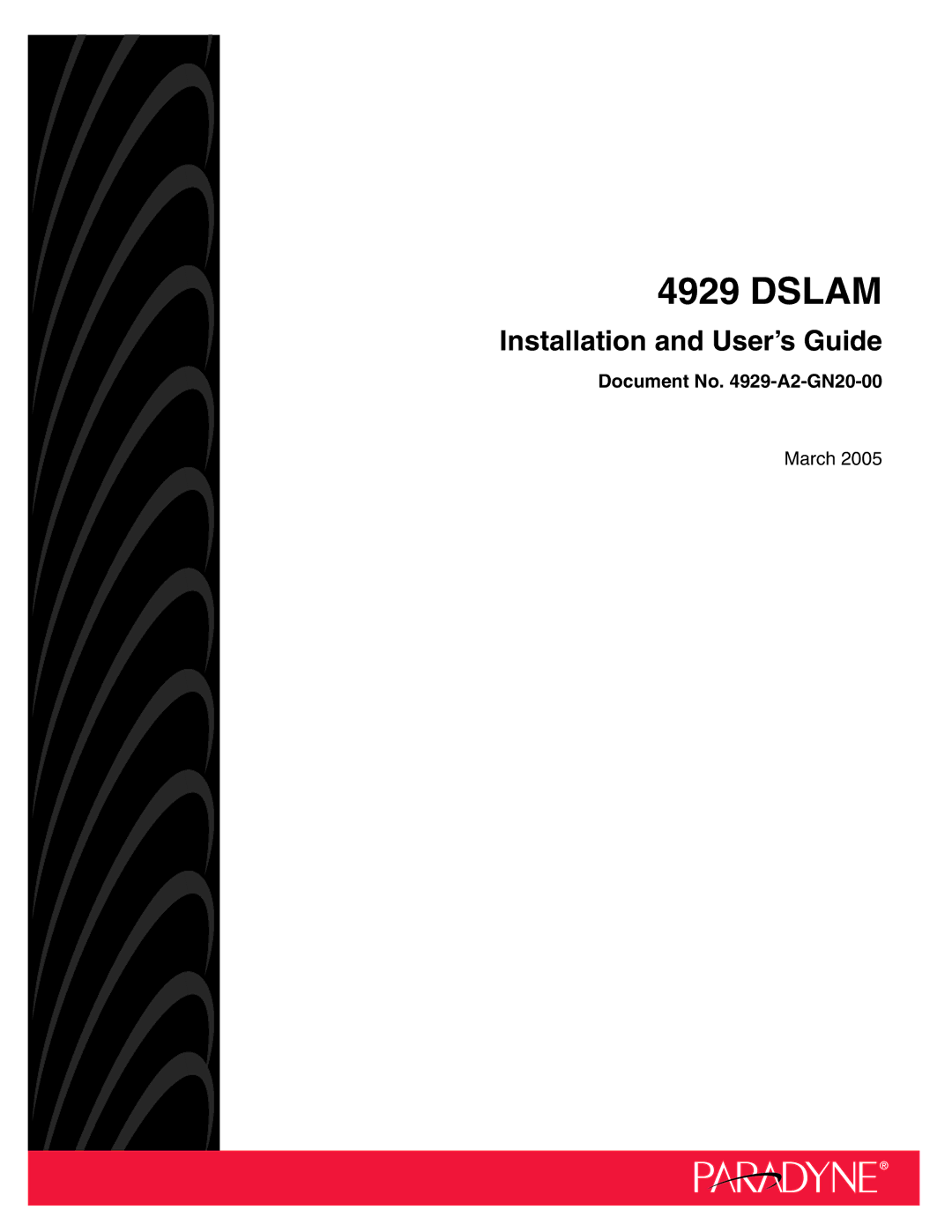 Paradyne 4929 DSLAM manual Dslam 