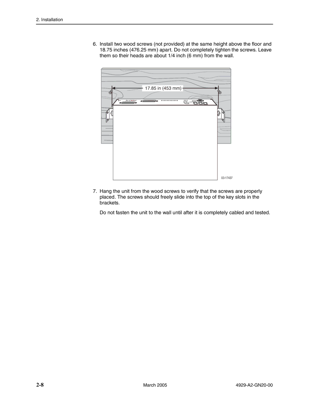 Paradyne 4929 DSLAM manual 17.85 in 453 mm 