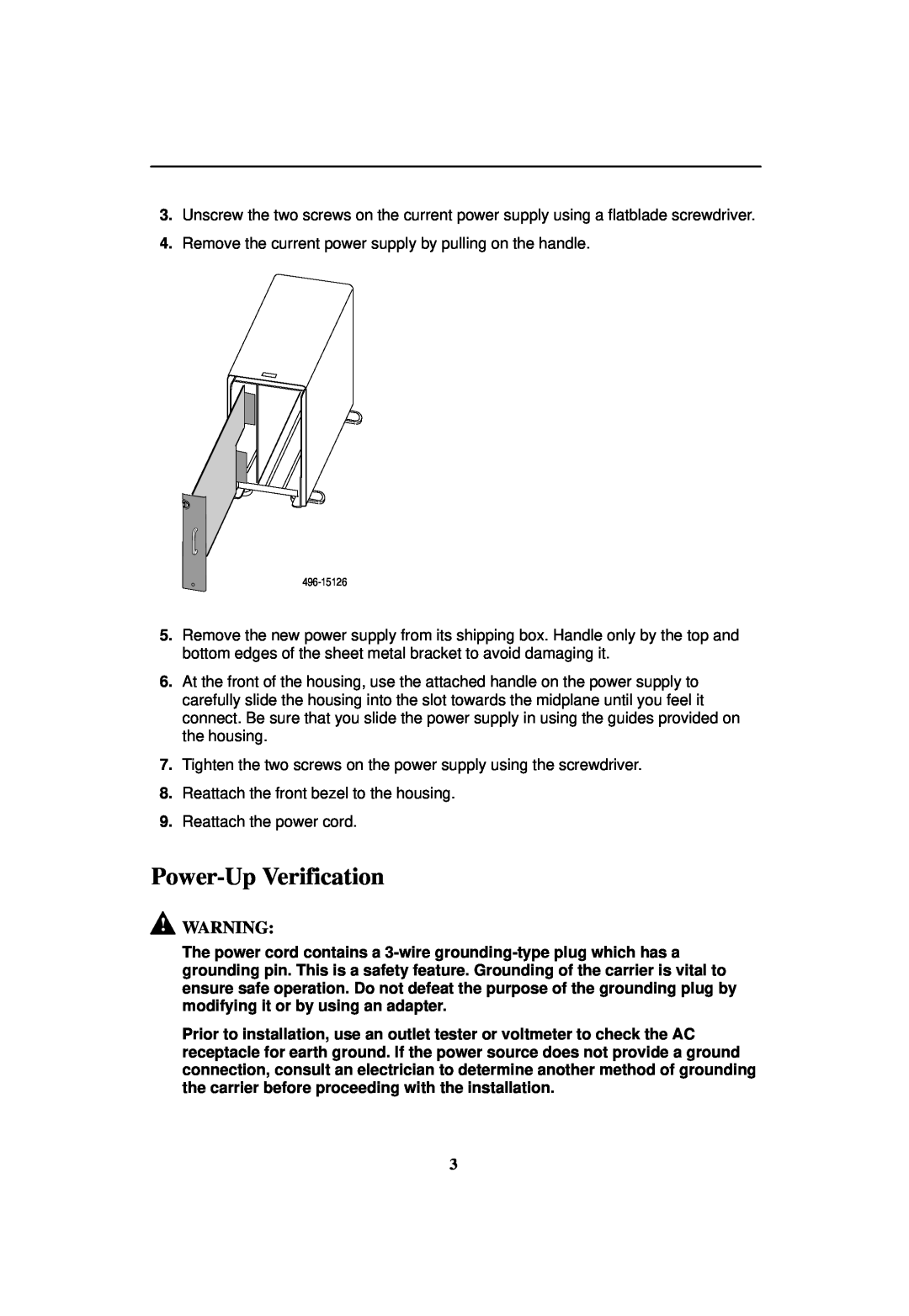 Paradyne 496-15149 installation instructions Power-Up Verification 