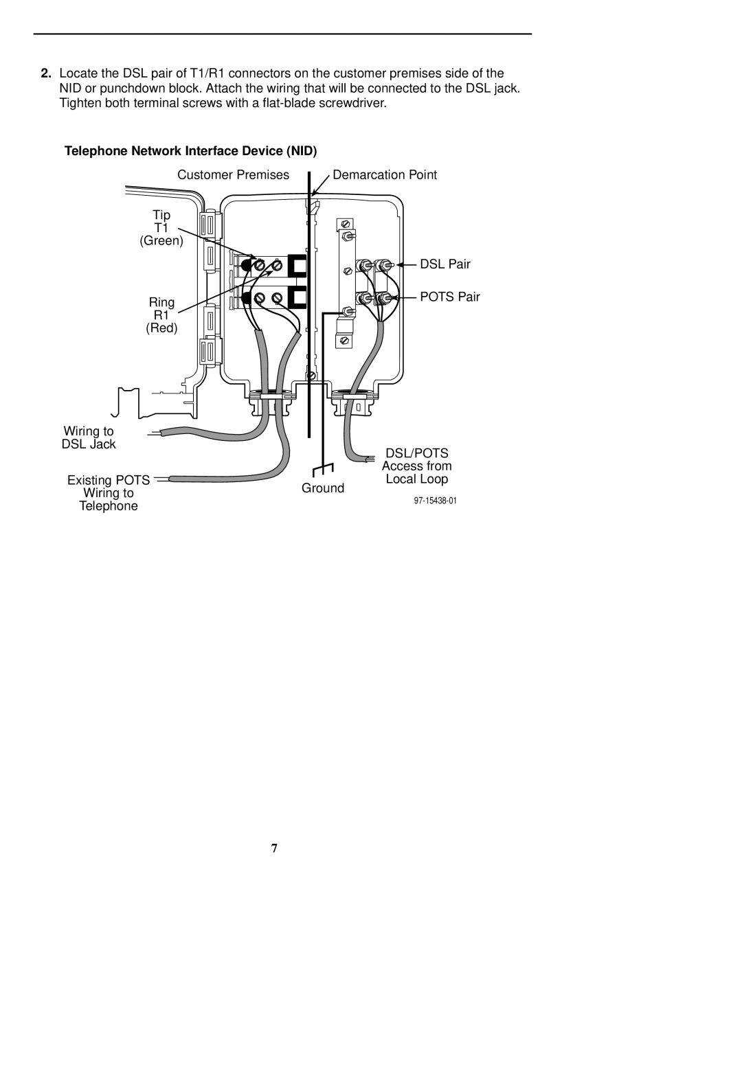 Paradyne 5216 installation instructions Pots Pair 