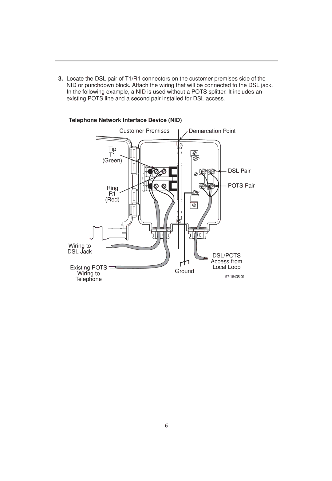 Paradyne 5620 RTU installation instructions Telephone Network Interface Device NID, Dsl/Pots 