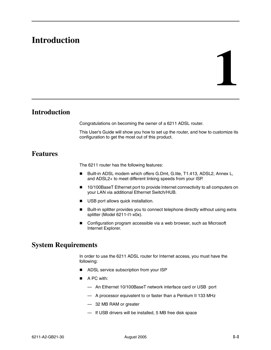 Paradyne 6211-I1 manual Introduction, Features, System Requirements 