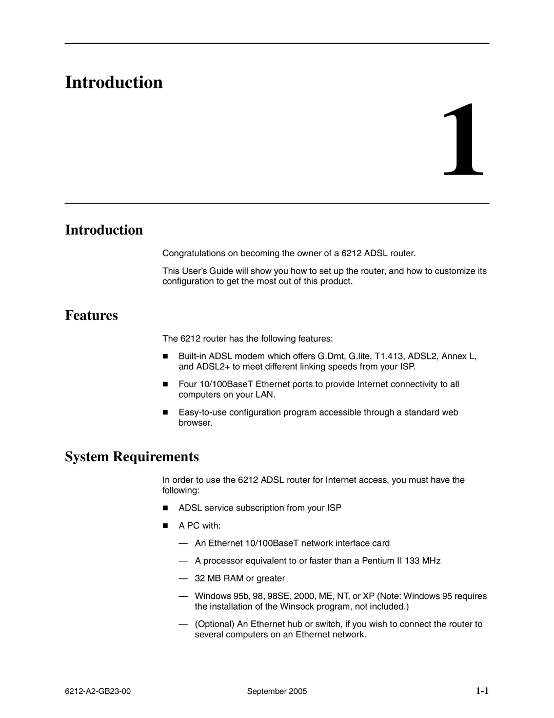 Paradyne 6212-I1 manual Introduction, Features, System Requirements 