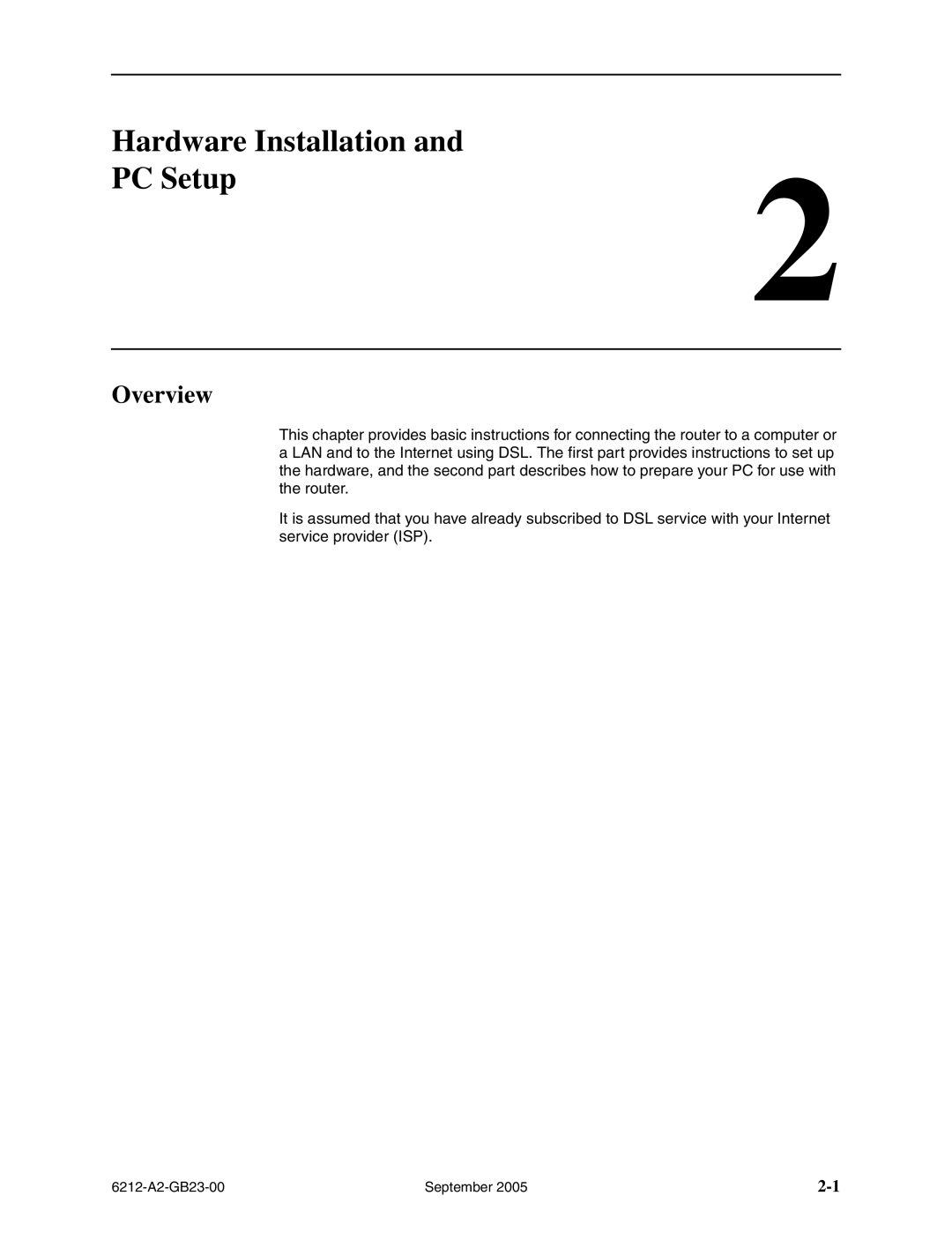 Paradyne 6212-I1 manual Hardware Installation PC Setup, Overview 