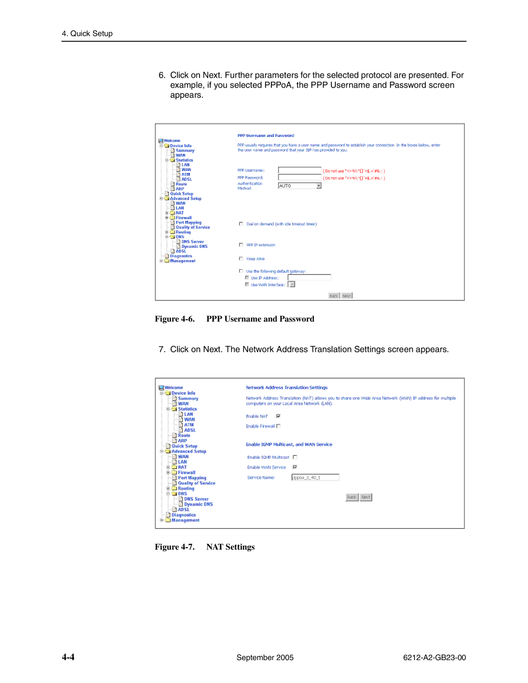 Paradyne 6212-I1 manual PPP Username and Password 