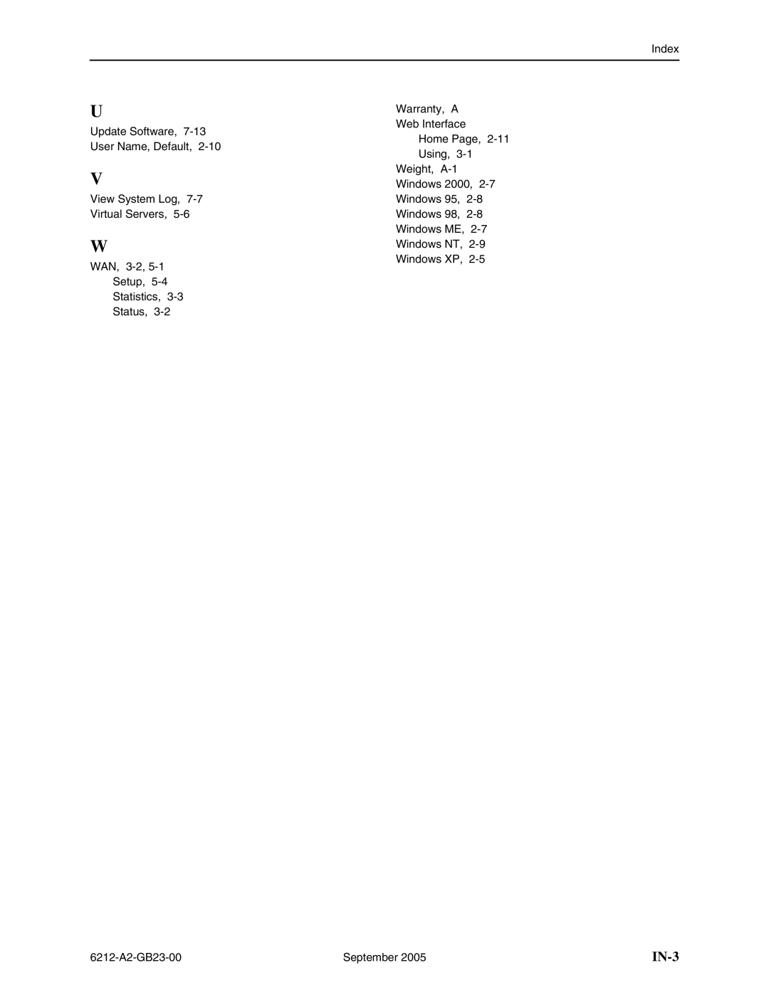 Paradyne 6212-I1 manual IN-3 