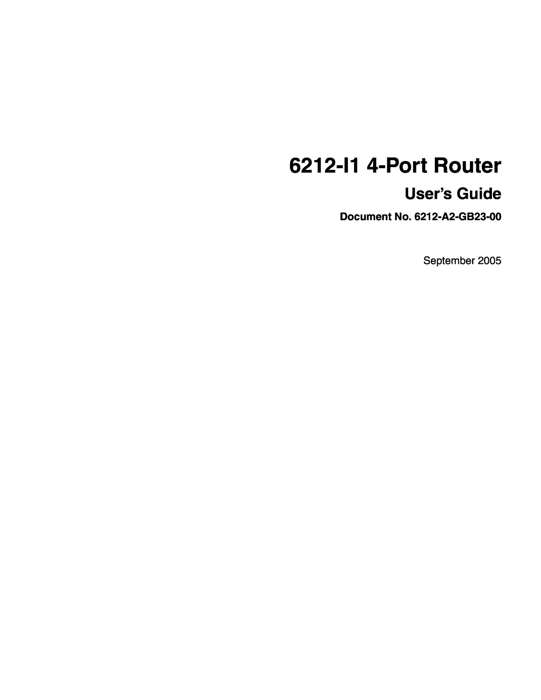 Paradyne manual 6212-I1 4-Port Router, User’s Guide, Document No. 6212-A2-GB23-00, September 