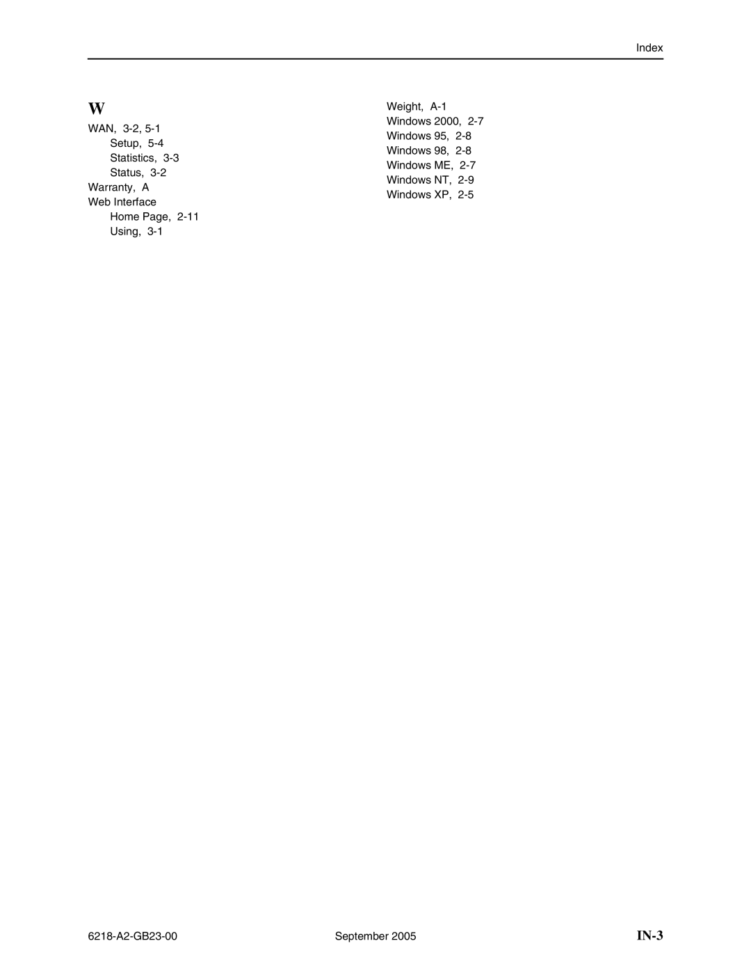 Paradyne 6218-I1 manual IN-3 