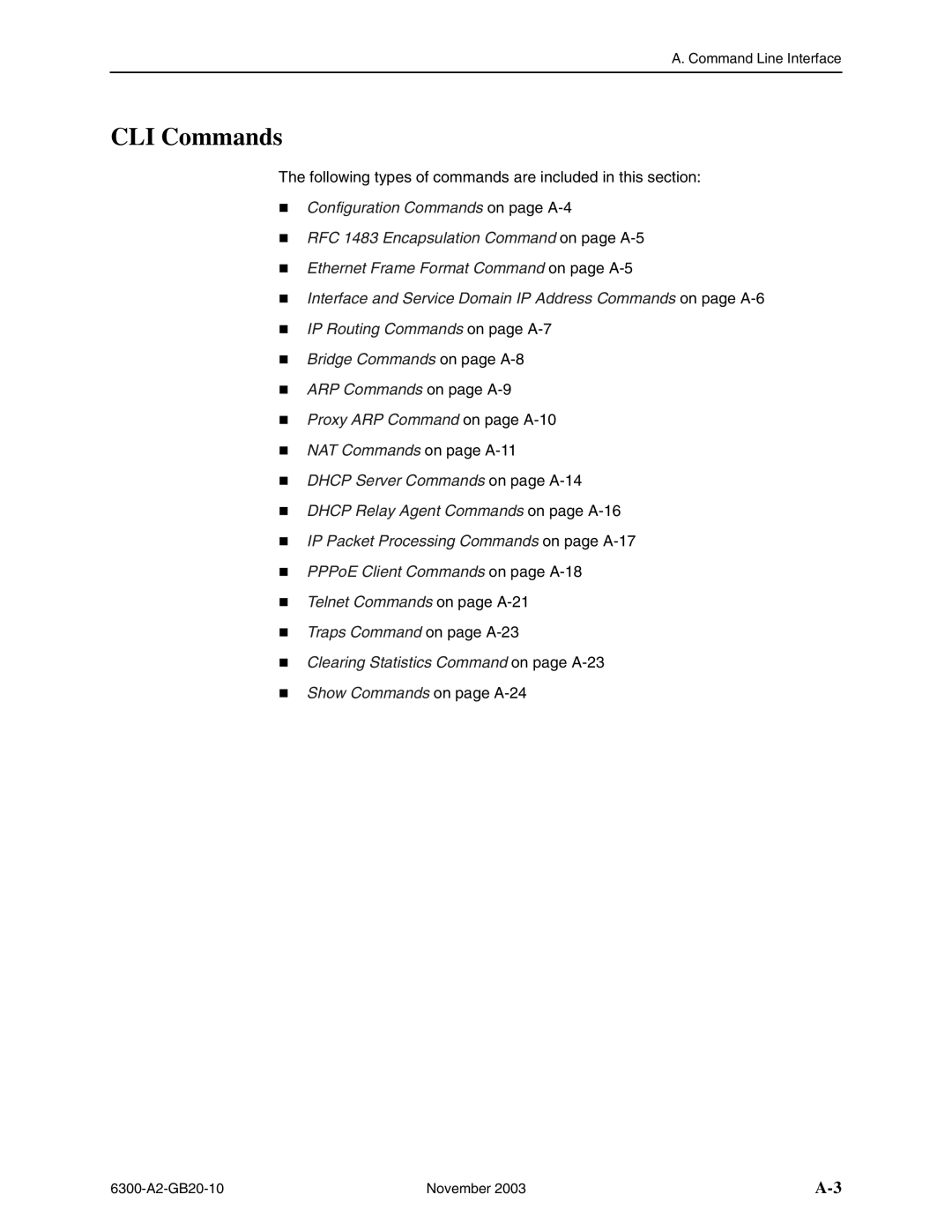 Paradyne 6302, 6341, 6301, 6342, 6371, 6351 manual CLI Commands 