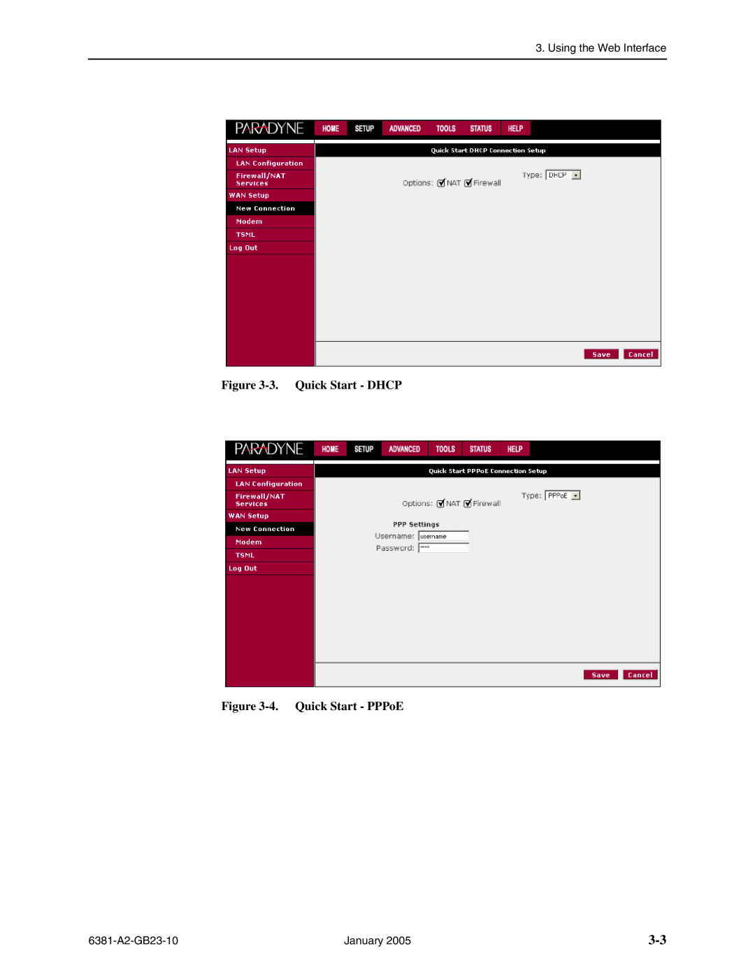 Paradyne 6381-A3 manual Quick Start Dhcp 