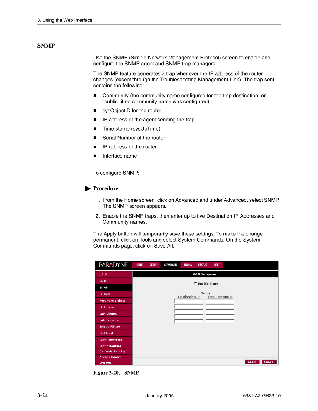 Paradyne 6381-A3 manual Snmp 