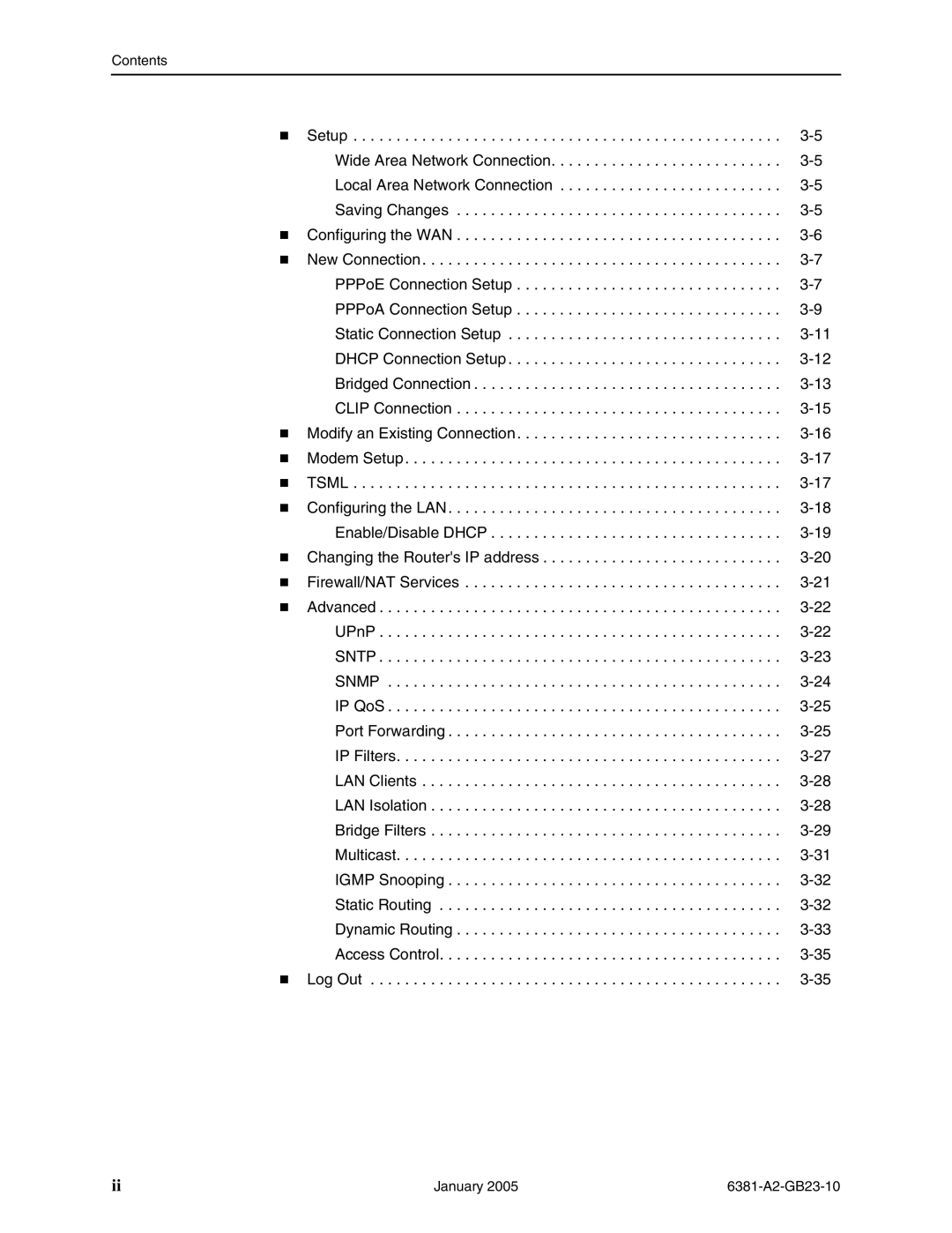 Paradyne 6381-A3 manual Contents 