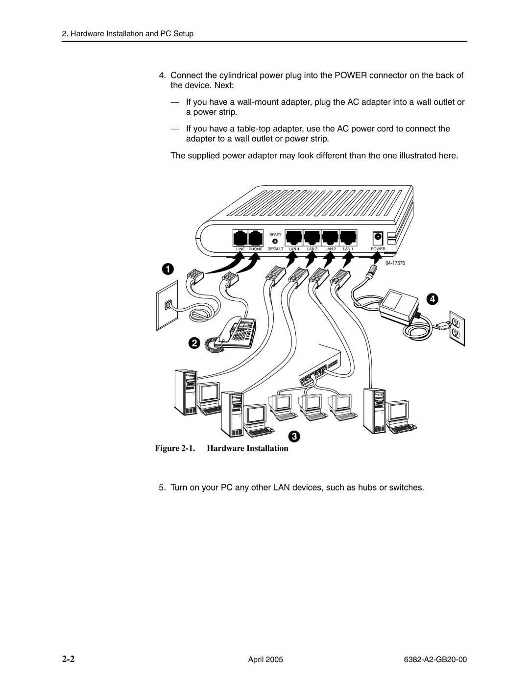 Paradyne 6382 manual Hardware Installation 