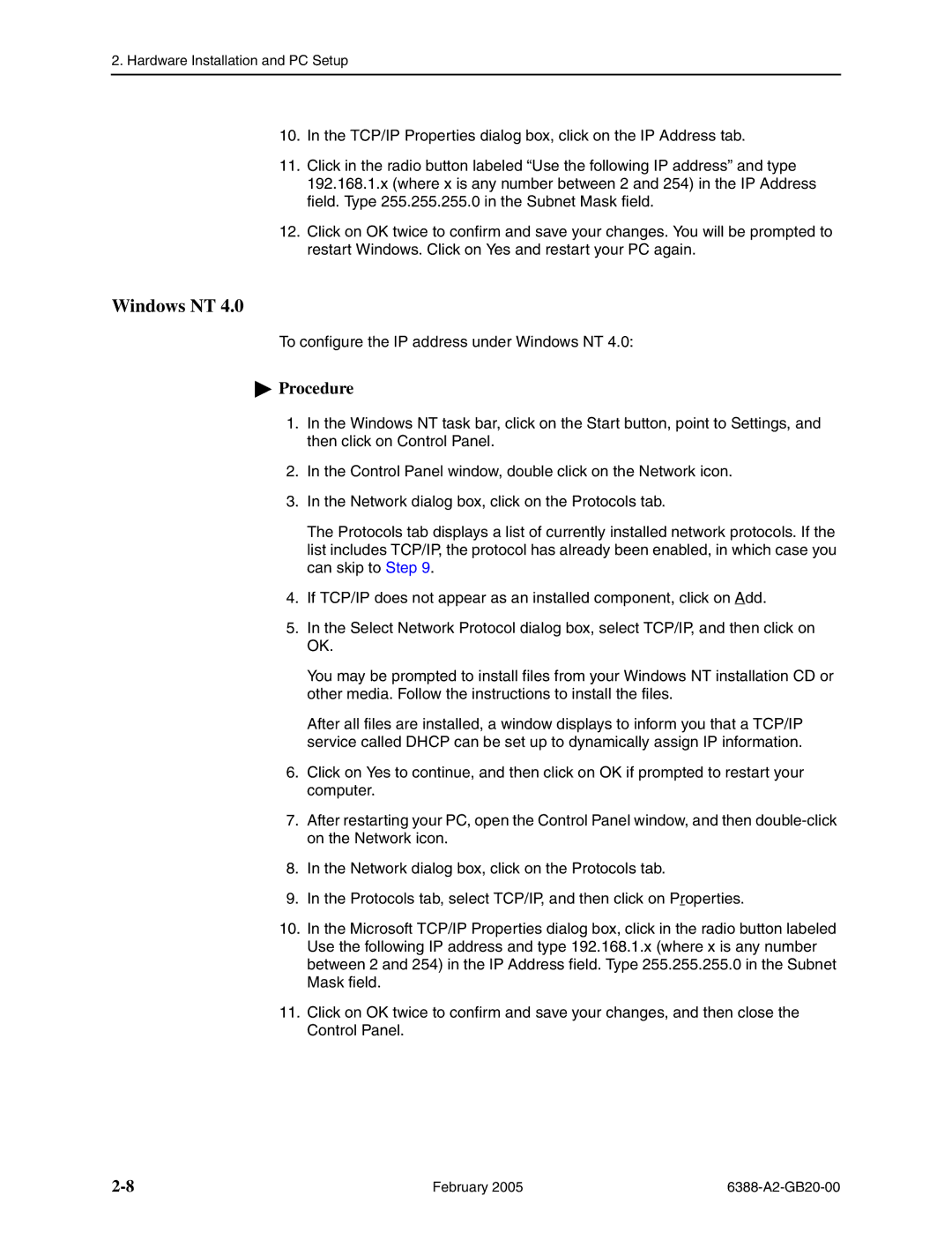 Paradyne 6388 manual Windows NT 