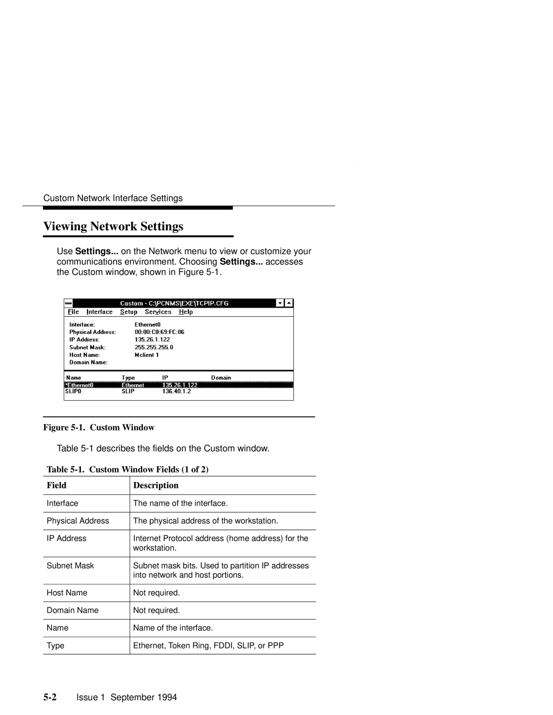 Paradyne 6700-A2-GB22-00 manual Viewing Network Settings, Custom Window Fields 1 