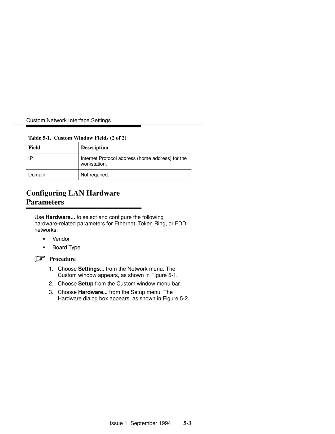 Paradyne 6700-A2-GB22-00 manual Configuring LAN Hardware Parameters, Custom Window Fields 2 