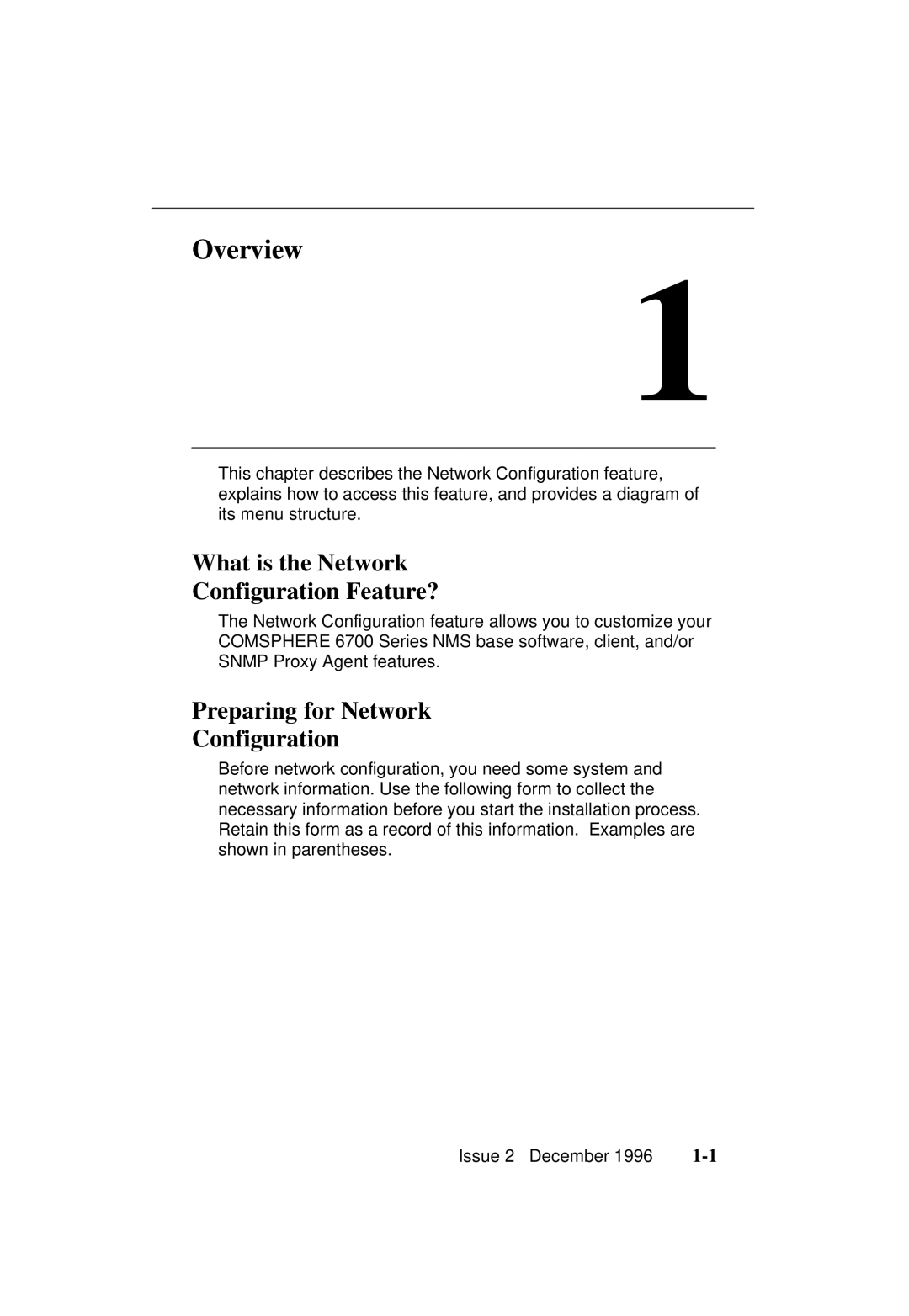 Paradyne 6700 SERIES manual Ovrviw, What is the Network Configuration Feature?, Preparing for Network Configuration 