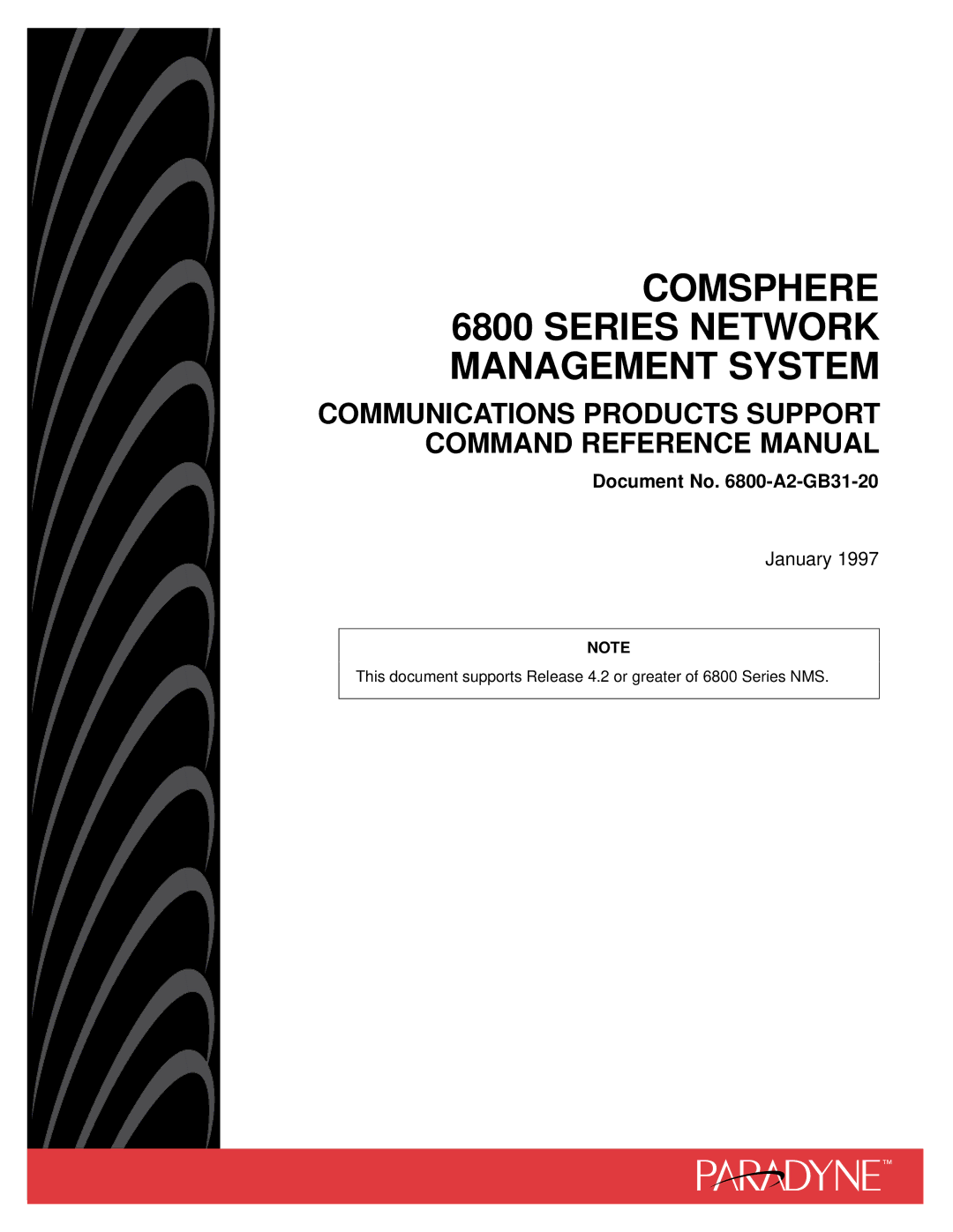 Paradyne manual Comsphere 6800 Series Network Management System 