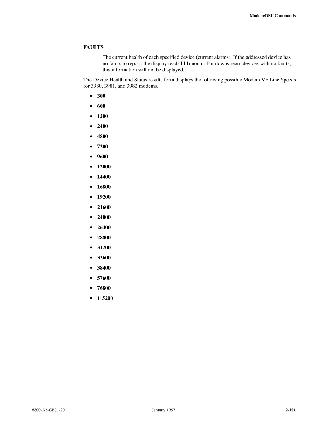 Paradyne 6800 manual 101 