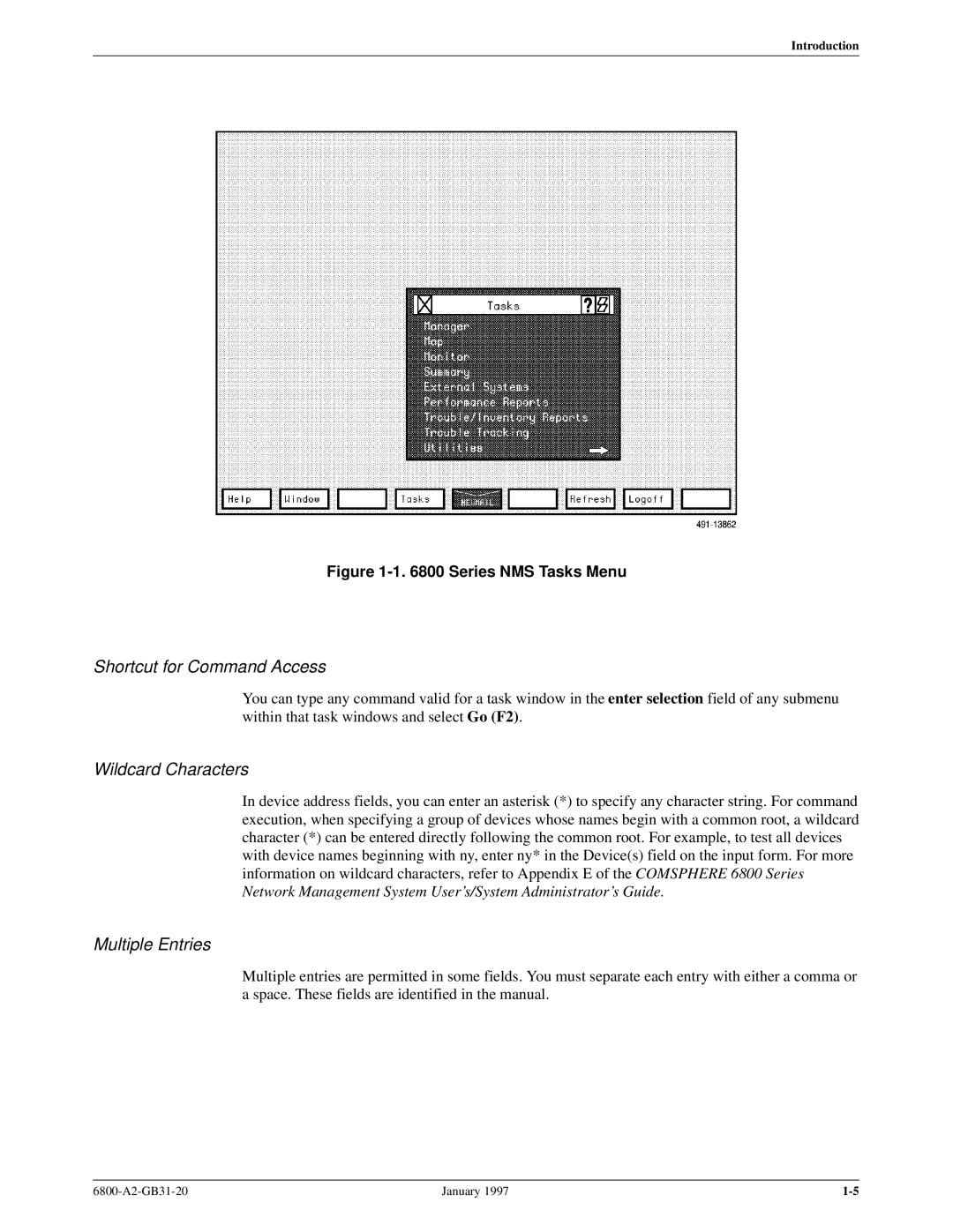 Paradyne 6800 manual Shortcut for Command Access, Wildcard Characters, Multiple Entries 