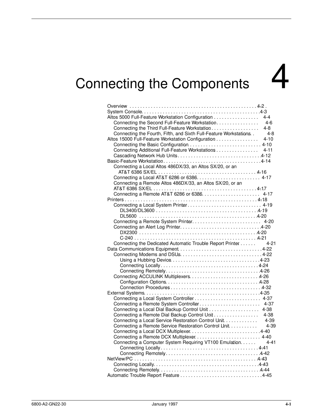 Paradyne 6800 manual Connecting the Components 