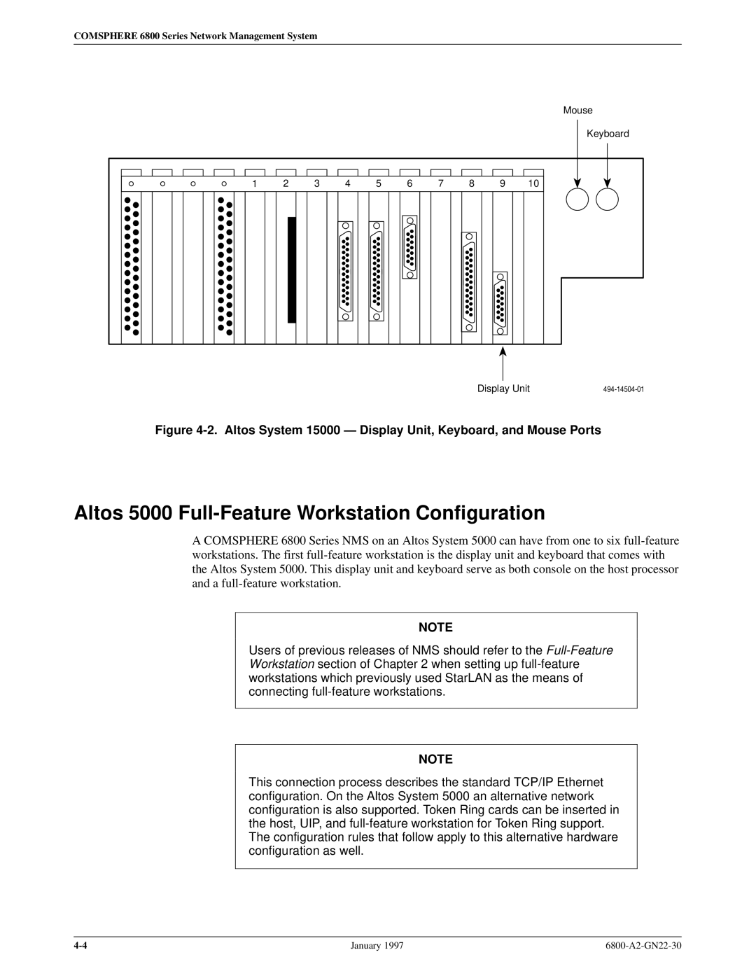 Paradyne 6800 manual Altos 5000 Full-Feature Workstation Configuration 