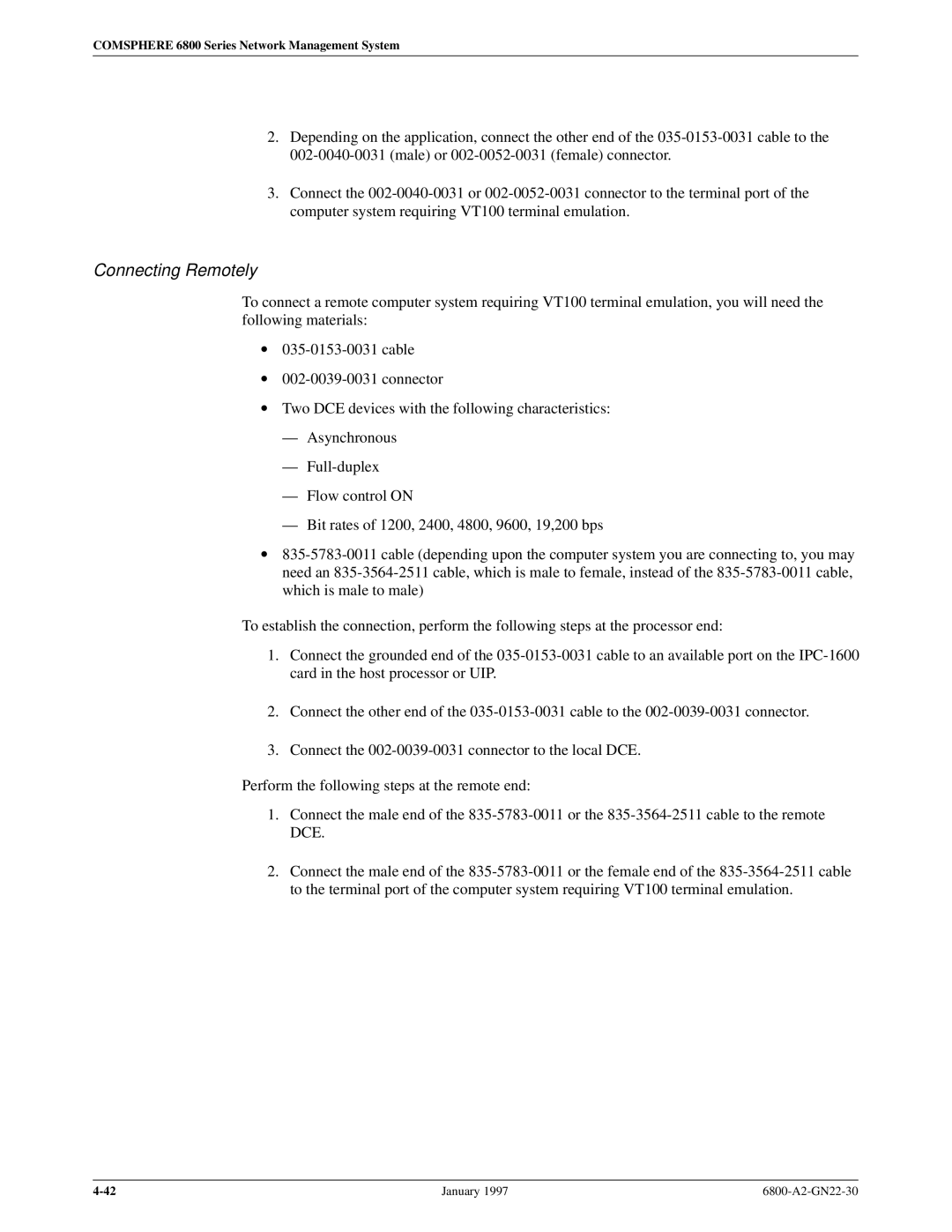 Paradyne 6800 manual Connecting Remotely 