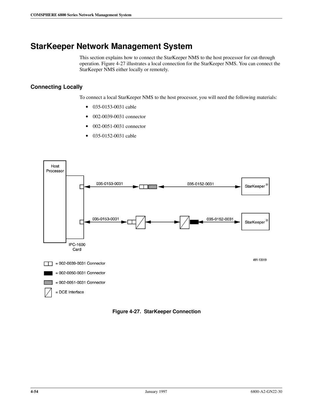 Paradyne 6800 manual StarKeeper Network Management System, StarKeeper Connection 