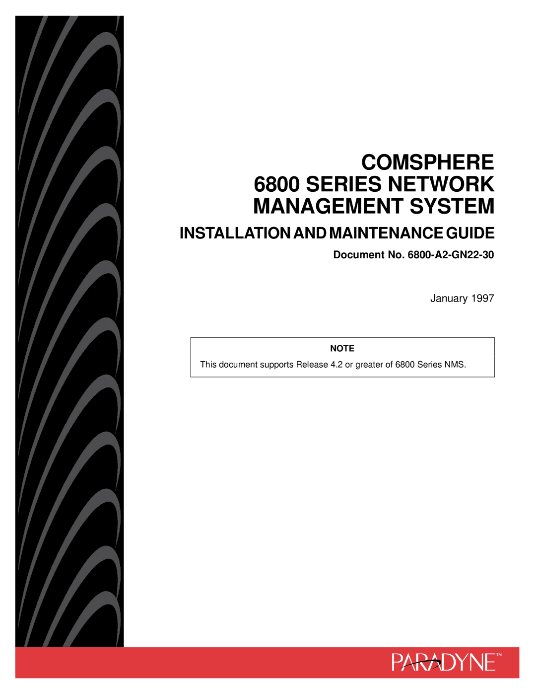 Paradyne manual Comsphere 6800 Series Network Management System 