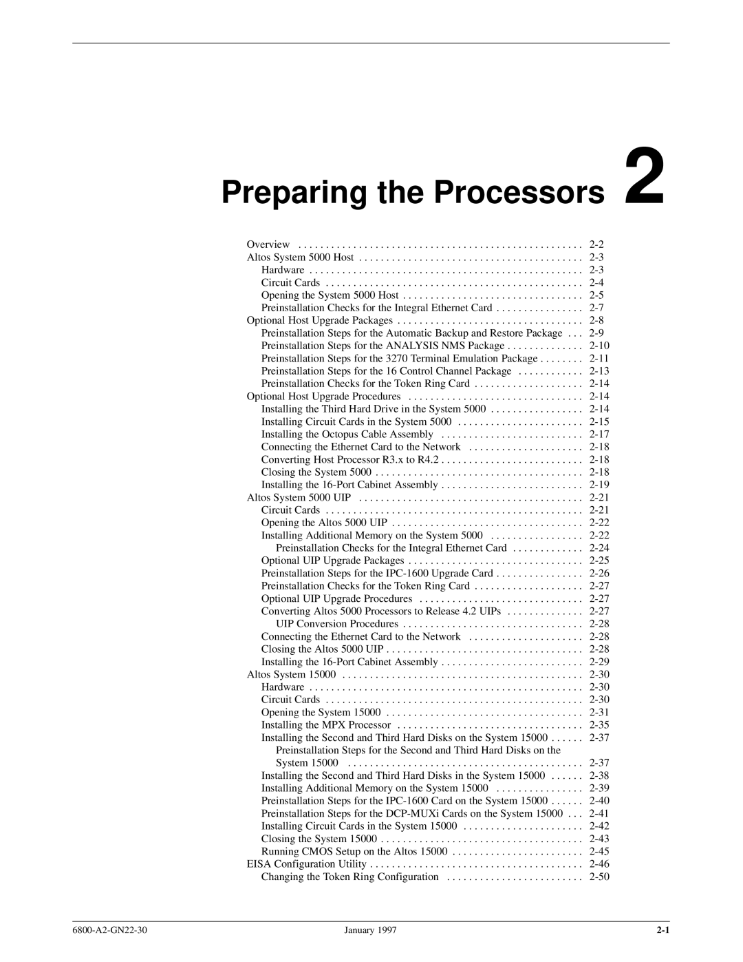 Paradyne 6800 manual Preparing the Processors 