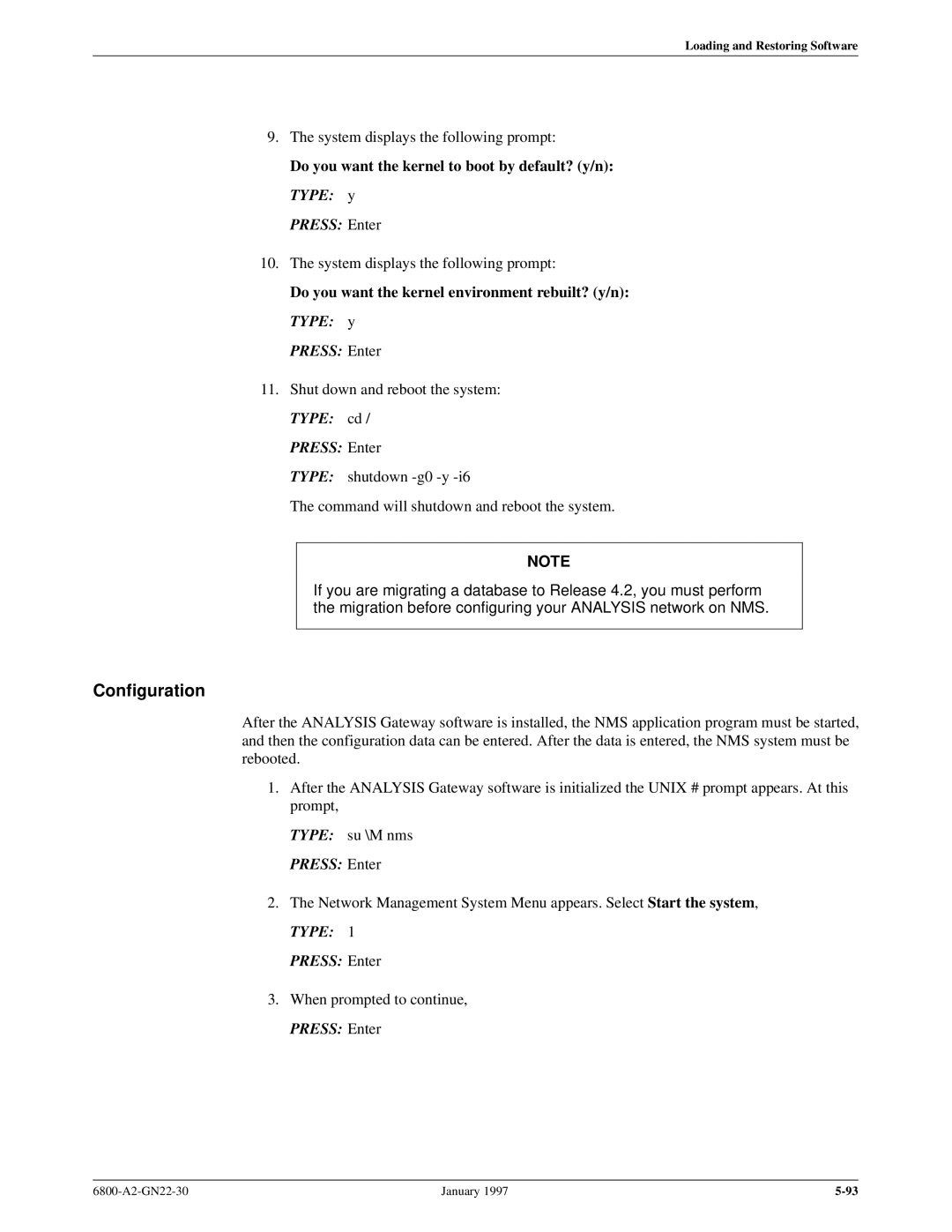 Paradyne 6800 manual Configuration, Do you want the kernel to boot by default? y/n Type y 