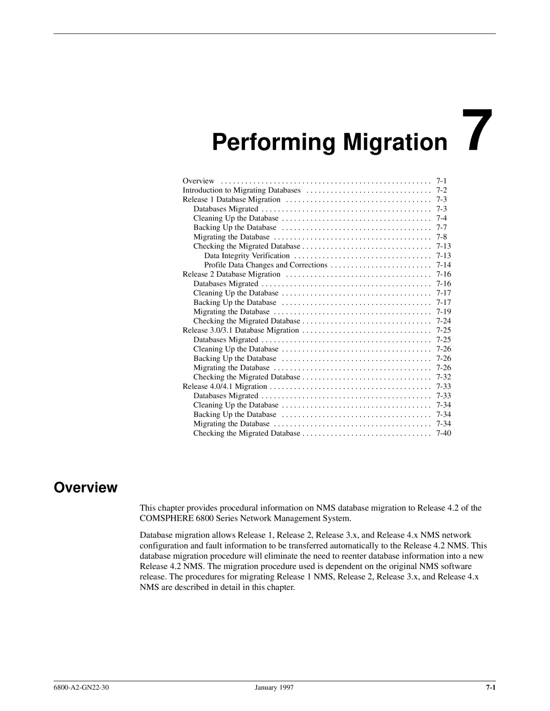 Paradyne 6800 manual Performing Migration 