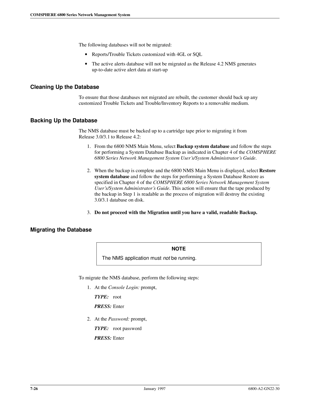 Paradyne 6800 manual To migrate the NMS database, perform the following steps 