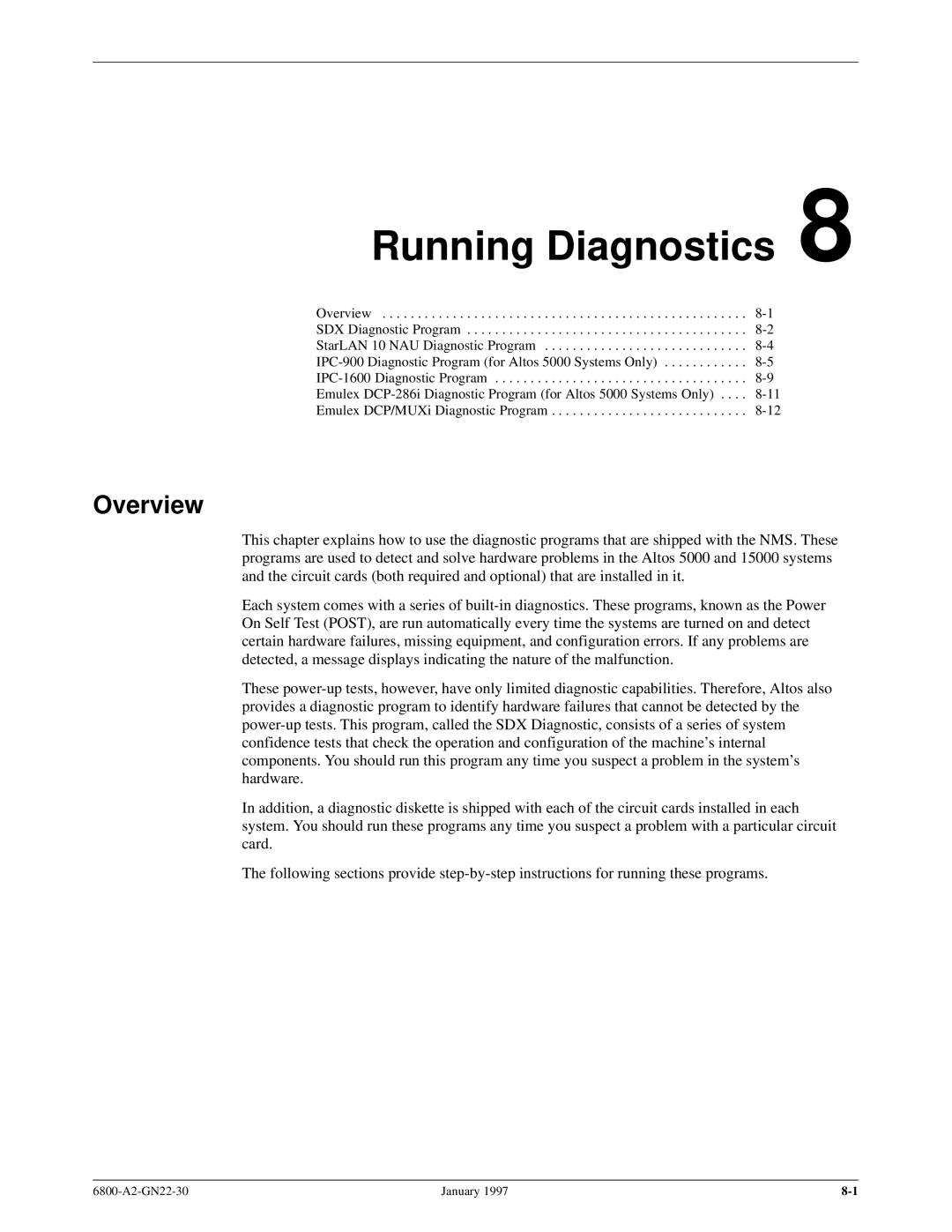 Paradyne 6800 manual Running Diagnostics 