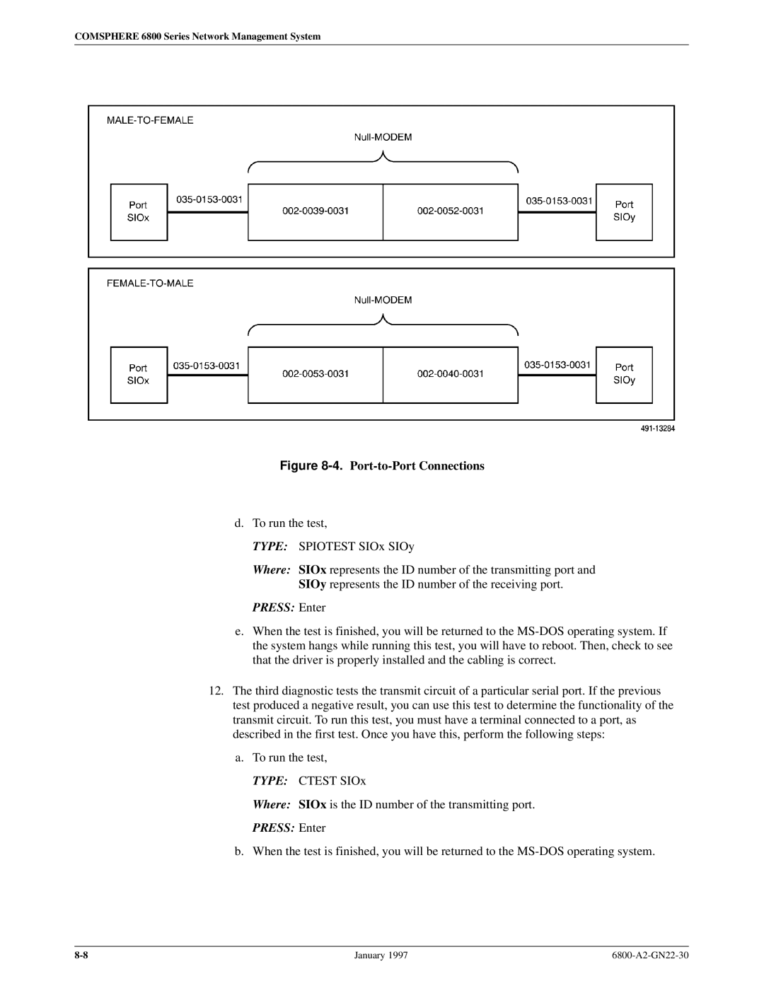 Paradyne 6800 manual Port-to-Port Connections 