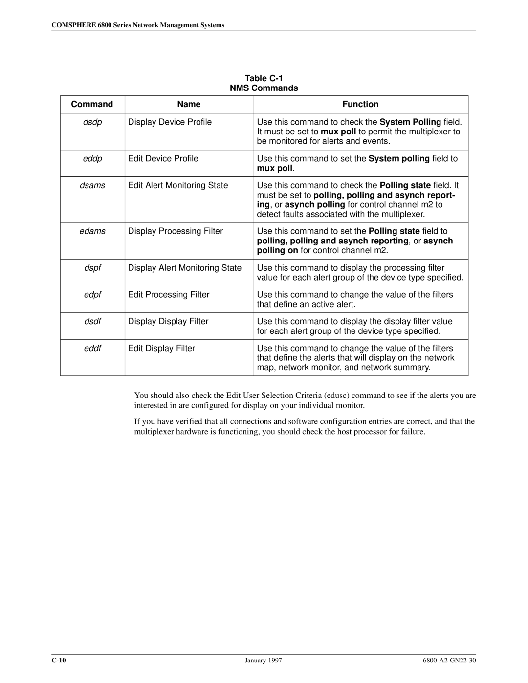 Paradyne 6800 manual NMS Commands 