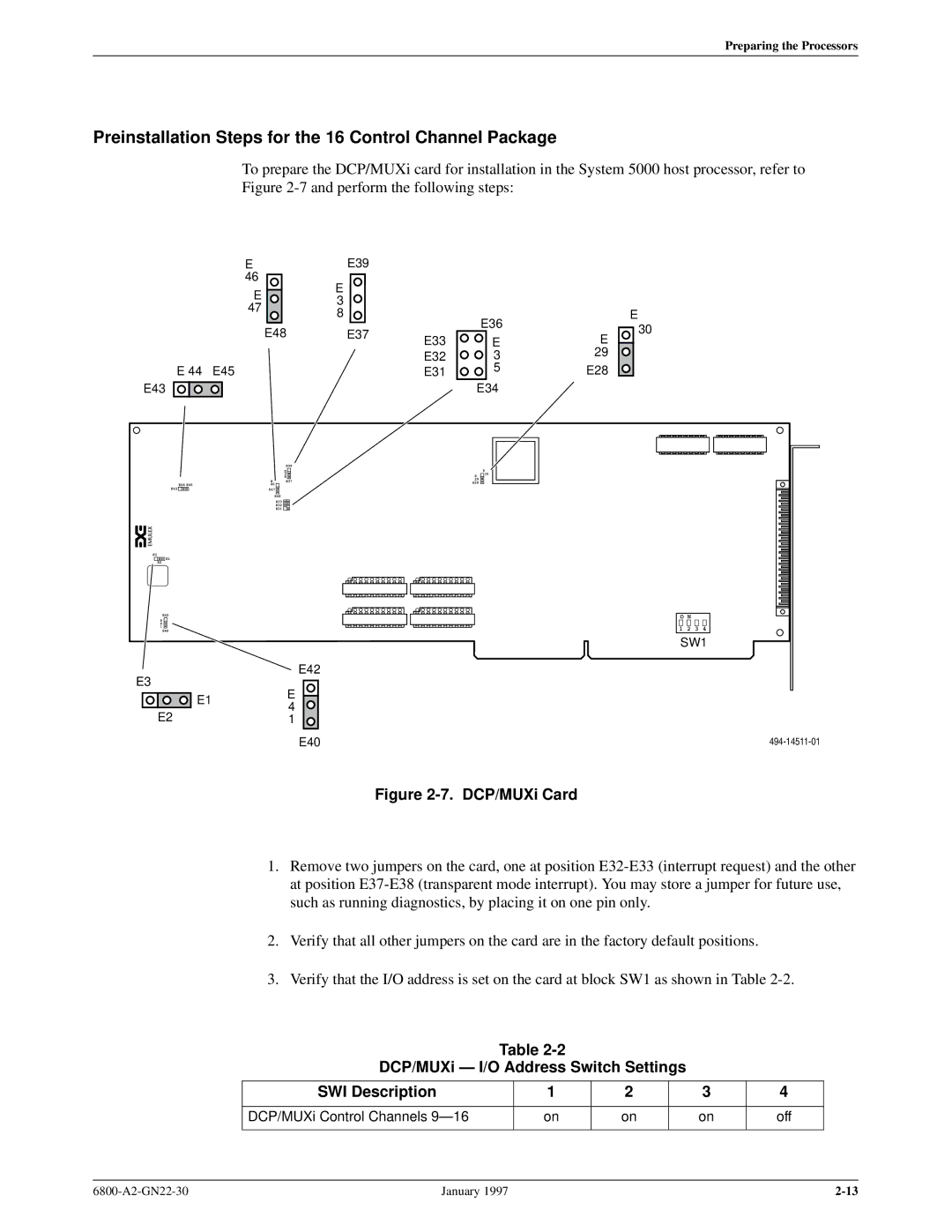 Paradyne 6800 manual Preinstallation Steps for the 16 Control Channel Package 