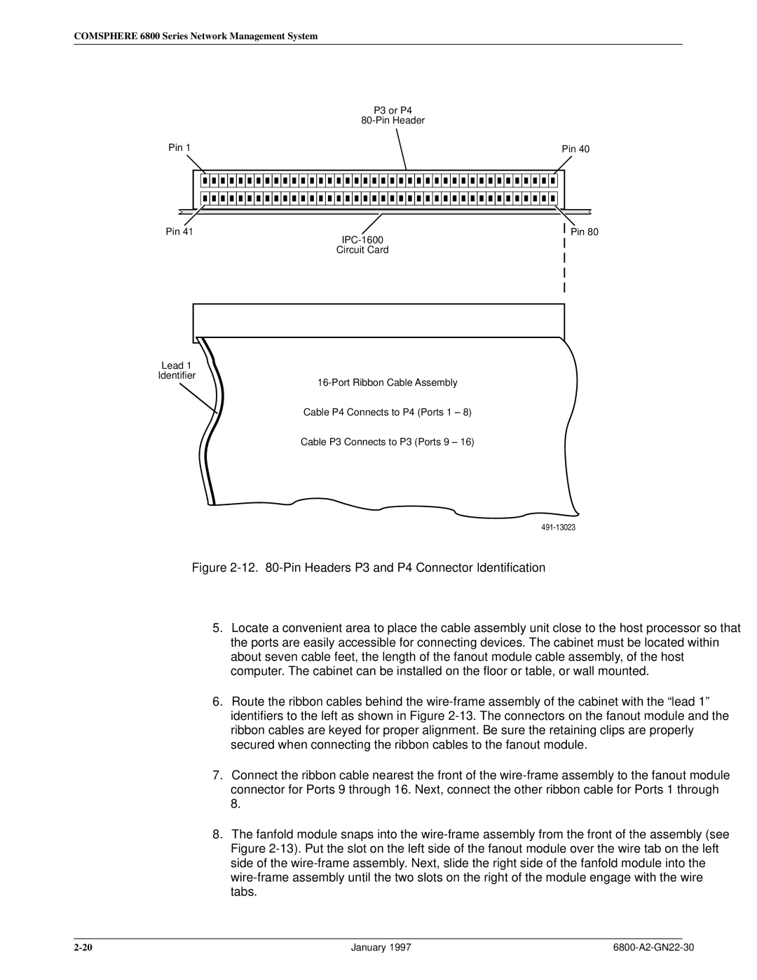 Paradyne 6800 manual Pin Headers P3 and P4 Connector Identification 