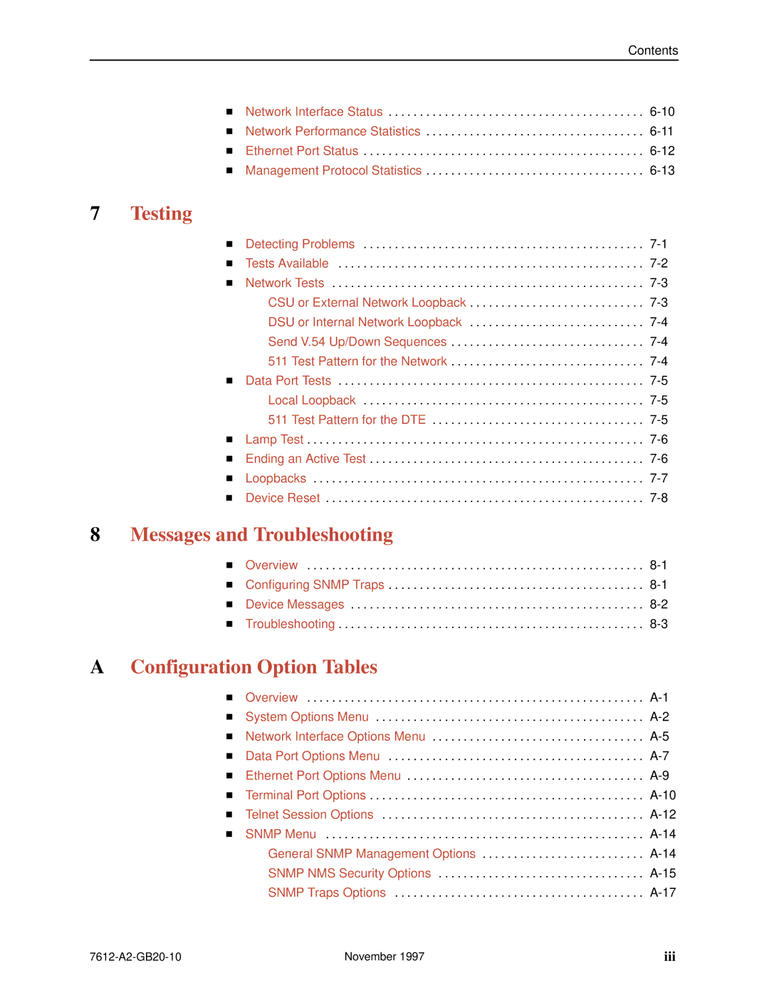 Paradyne 7612 SNMP DSU manual Messages and Troubleshooting 